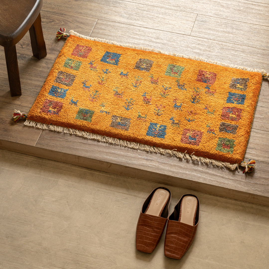 ギャッベ ペルシャ絨毯 53x77cm ギャベ 玄関マット 手織り ラグ 絨毯 MM1725 ペルシャ手織りギャッベ 玄関マット他 – Persiadirect