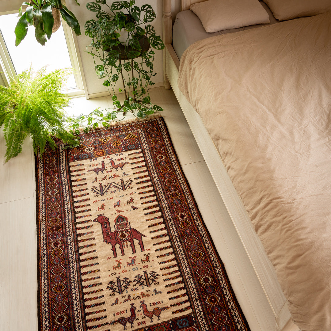 大判！ヴィンテージ 手織り ラグ イラン・シラーズ製 ペルシャ 319×175㎝ 大判！ヴィンテージ 手織り ラグ イラン・シラーズ製 ペルシャ 319×175