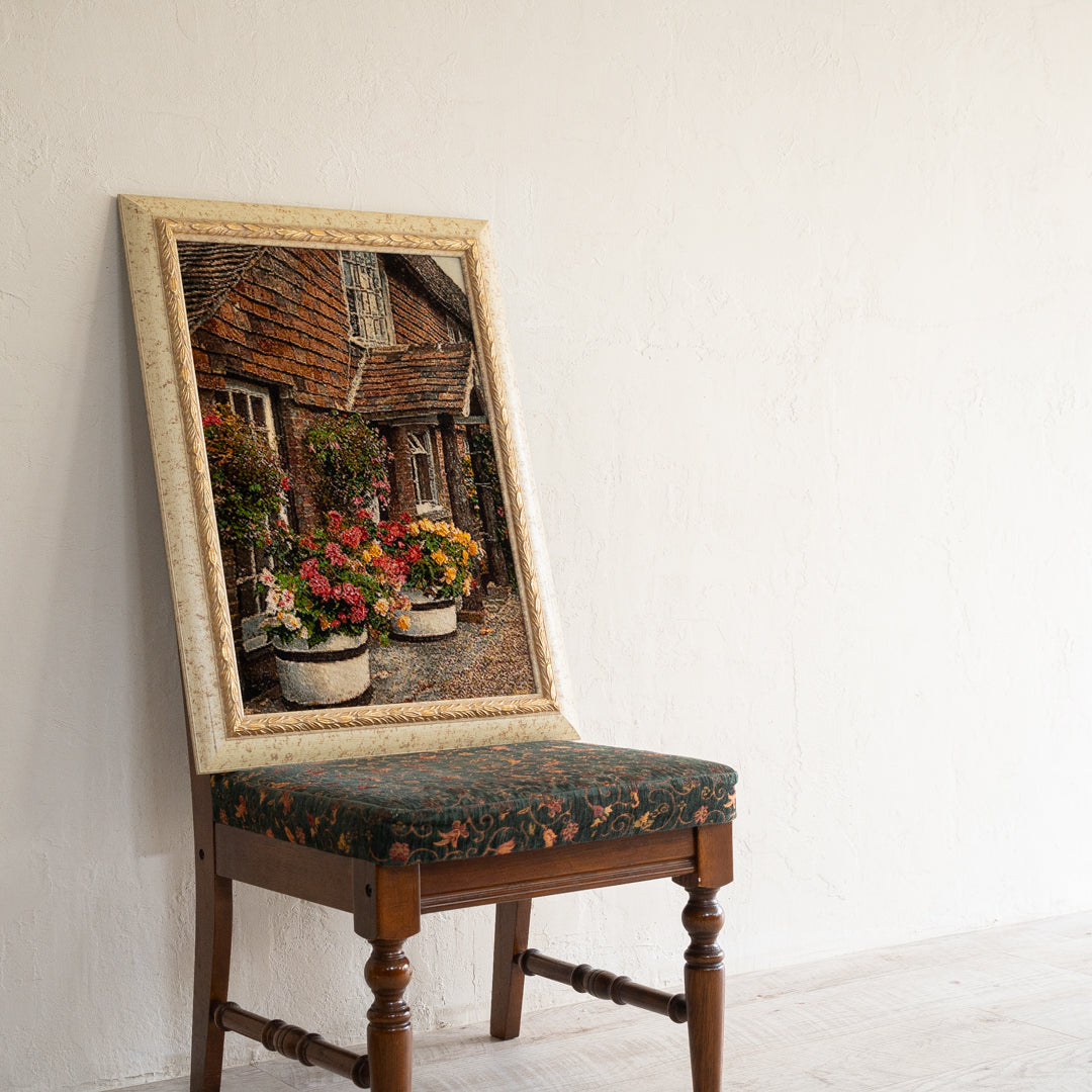 ペルシャ手織り絨毯 ウール＆シルク ピクチャー タブリーズ 額縁52