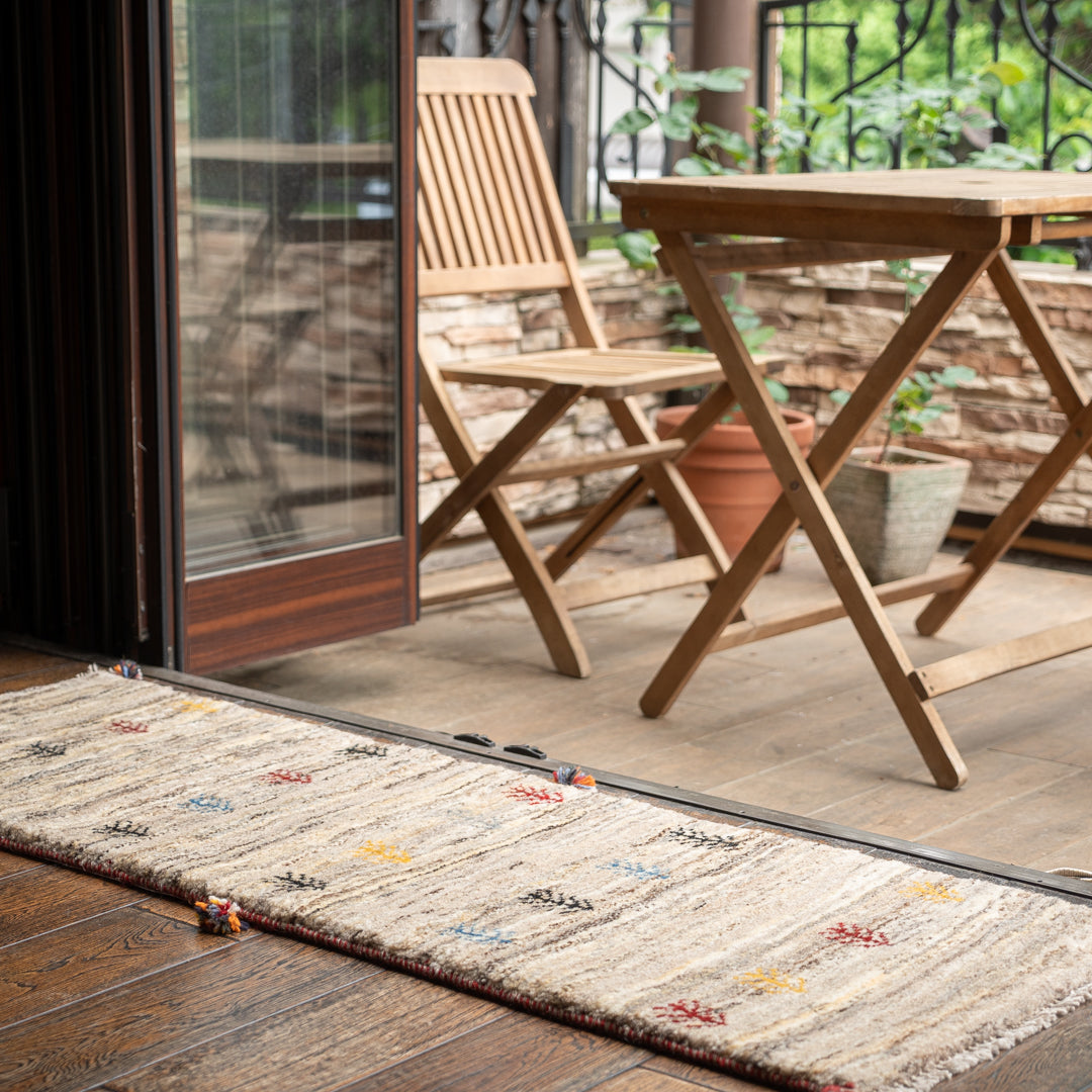 149x55cm ペルシャギャッベ ランナー (ギャベ) ペルシャ絨毯 ギャッベ ギャッベ ペルシャ手織り絨毯 ランナー（細長い） 49×144cm – Persiadirect
