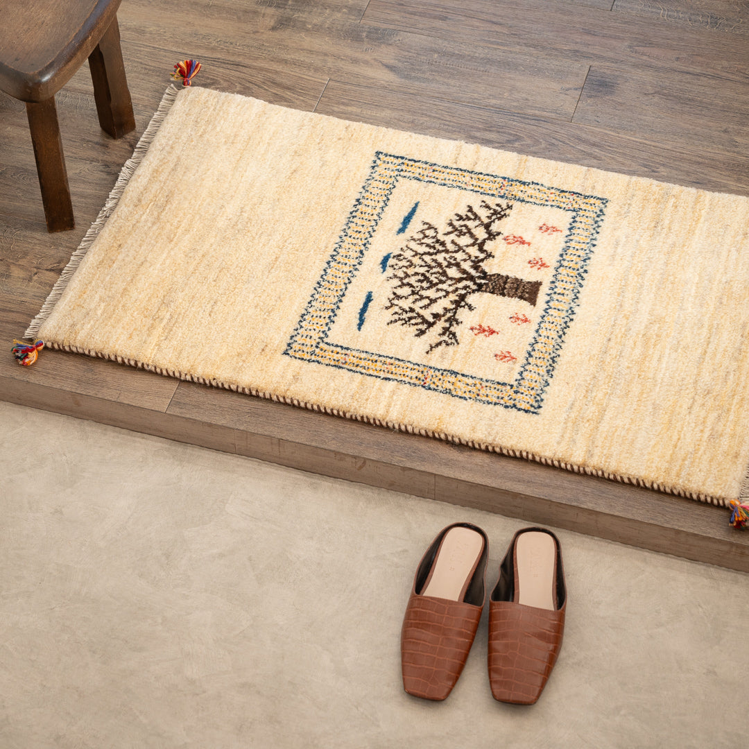 ギャッベ ペルシャ手織り絨毯 玄関マット 60×99cm – Persiadirect