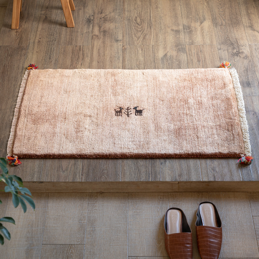 ギャッベ ペルシャ手織り絨毯 玄関マット 57×91cm – Persiadirect