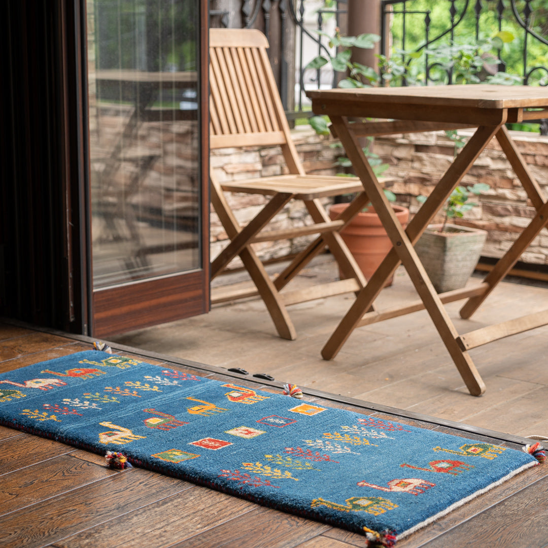 120x48cm ペルシャギャッベ ランナー (ギャベ) ペルシャ絨毯 ギャッベ ギャッベ ペルシャ手織り絨毯 ランナー（細長い） 48×120cm – Persiadirect