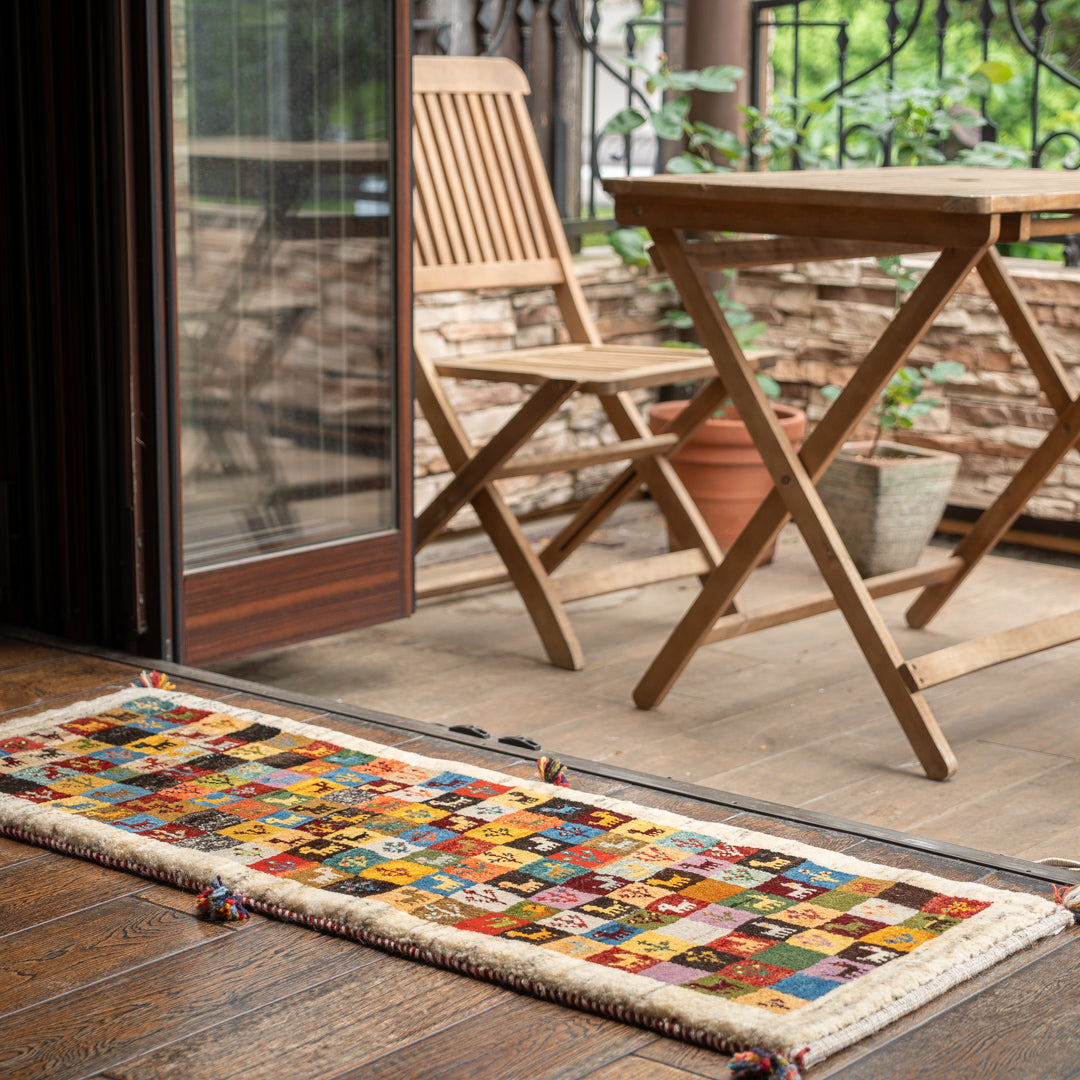 ギャッベ ペルシャ手織り絨毯 ランナー（細長い） 46×126cm – Persiadirect
