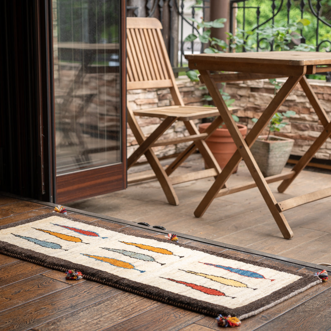 ギャッベ ペルシャ手織り絨毯 ランナー（細長い） 43×119cm – Persiadirect