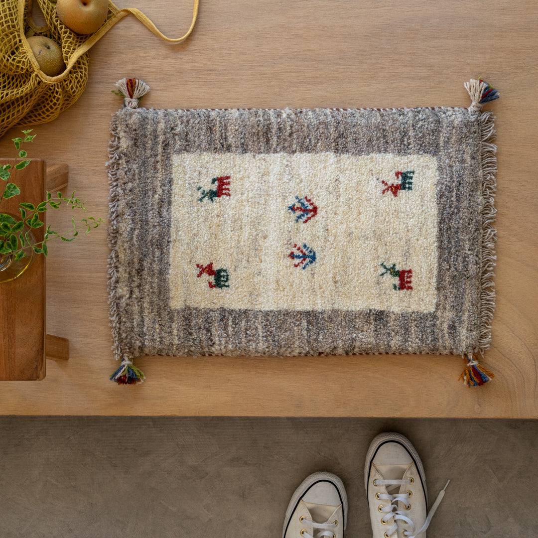 ギャッベ ペルシャ絨毯 66x86cm ギャベ 玄関マット 手織り ラグ 絨毯 ギャッベ ペルシャ絨毯 83x53cm ギャベ 玄関マット 手織り ラグ 絨毯