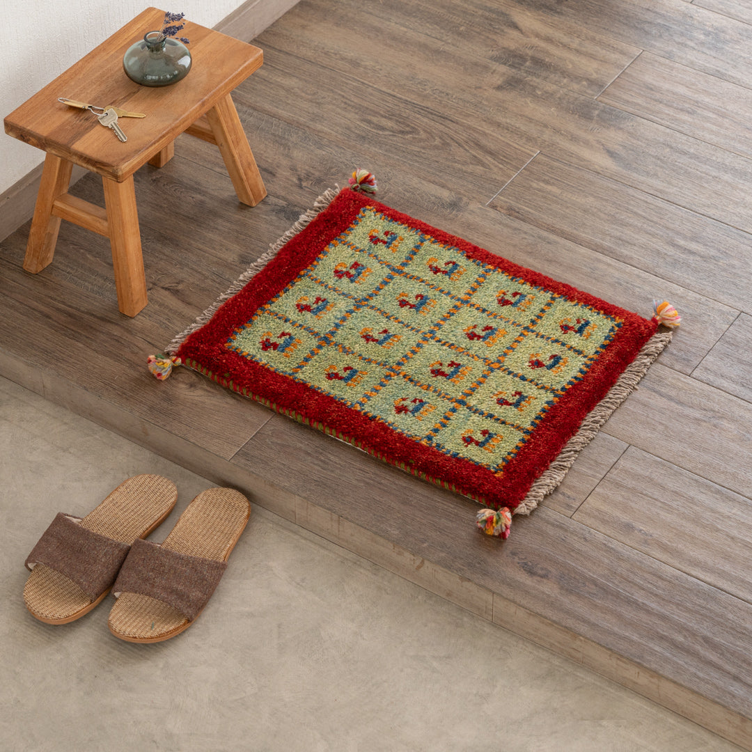 ギャッベ 66x95cm ペルシャ絨毯 手織り ギャベ 玄関マットラグ 絨毯 ギャッベ ペルシャ手織り絨毯 玄関マット 40×50cm – Persiadirect