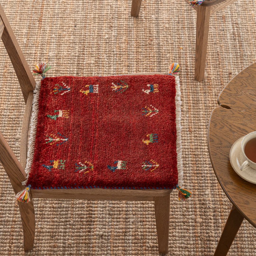 ギャッベ ペルシャ手織り絨毯 座布団 42×42cm – Persiadirect