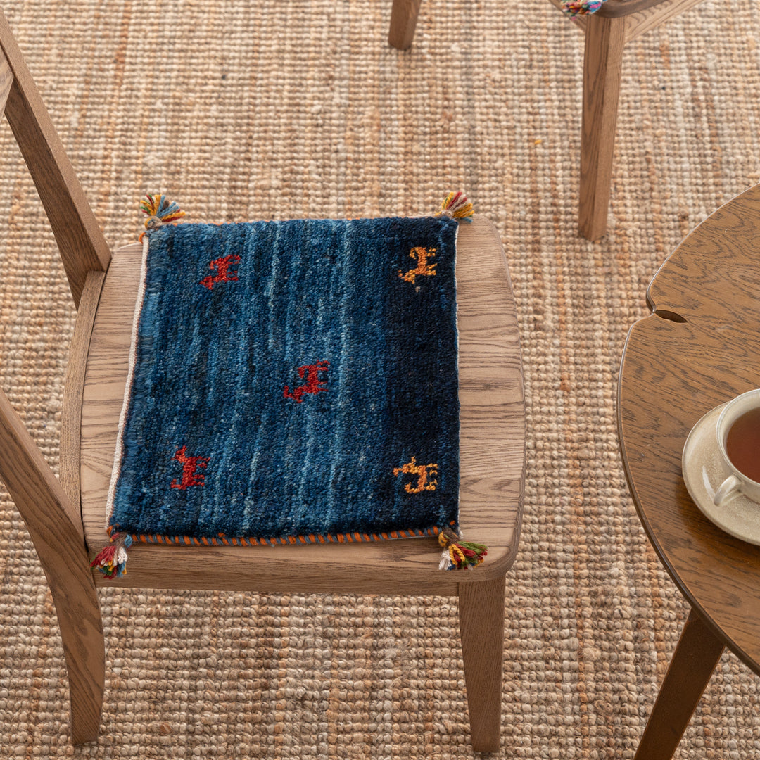 ポポパーチページ　ギャッベ 73x52cm ペルシャ絨毯 手織り ギャッベ ペルシャ手織り絨毯 座布団 41×34cm – Persiadirect