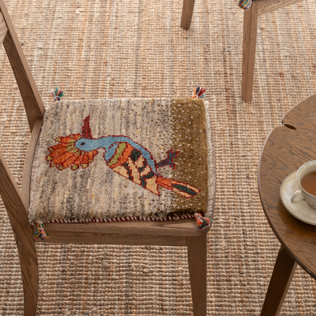 ペルシャギャベ　チェアマット　40☓40cm ギャッベ ペルシャ手織り絨毯 座布団 40×40cm – Persiadirect