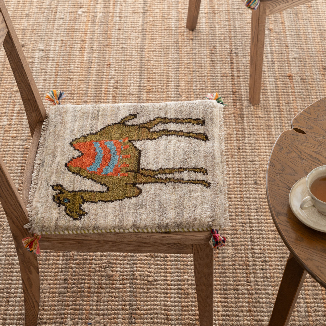 ギャッベ ペルシャ手織り絨毯 座布団 41×41cm – Persiadirect