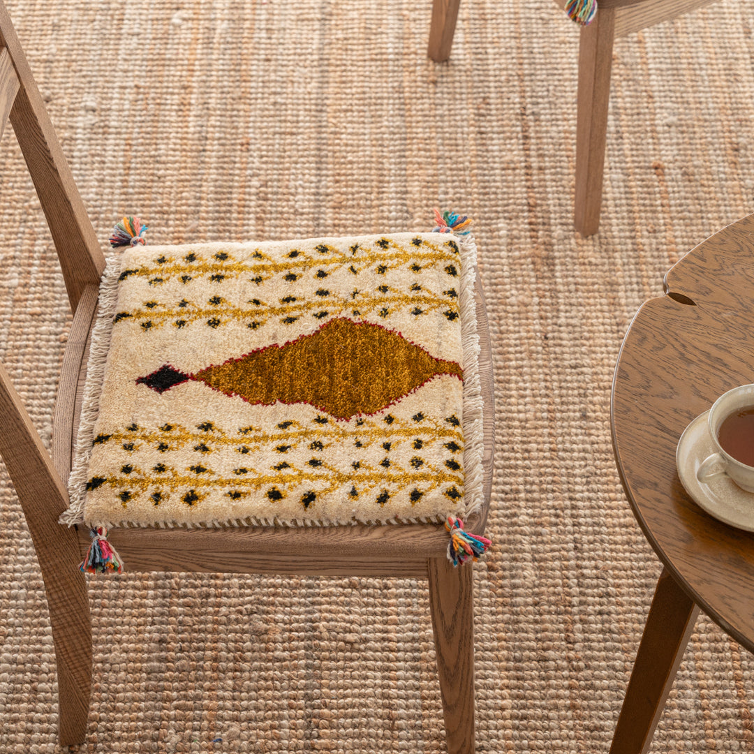 ペルシャ カーペット 43x38cm ギャッべ 座布団 手織り ギャべ ギャッベ ペルシャ手織り絨毯 座布団 41×38cm – Persiadirect