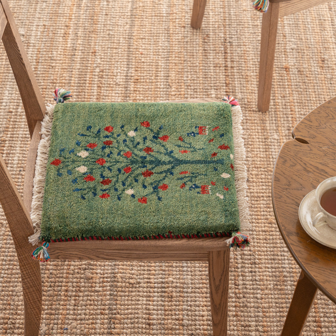 ギャッベ ペルシャ手織り絨毯 座布団 41×41cm – Persiadirect