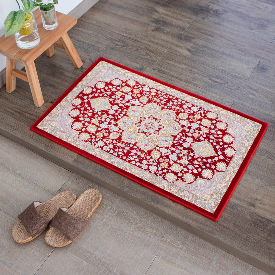 ペルシャカーペット玄関マット スーザン柄 レッド 50×80cm – Persiadirect