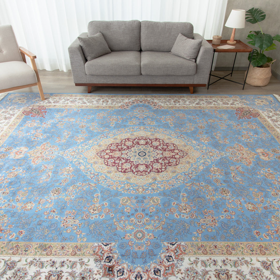 バンブーシルク絨毯　レッド色　250×350cm バンブーシルク 大型リビング・ラグサイズ (250×350cm