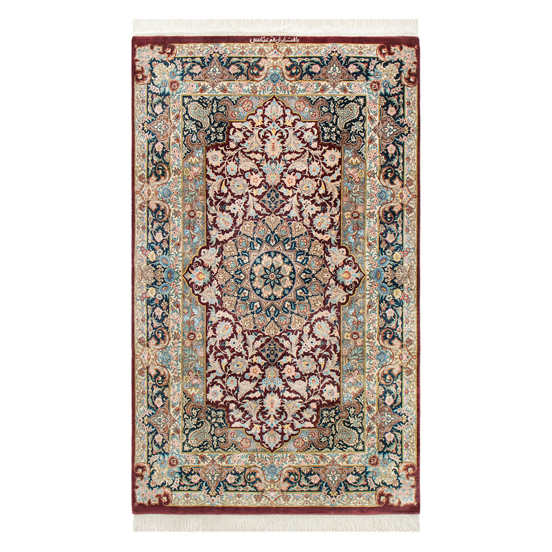 ペルシャ クアム シルク ラグ/サイズ:78x118cm…. …Oir3. ペルシャ