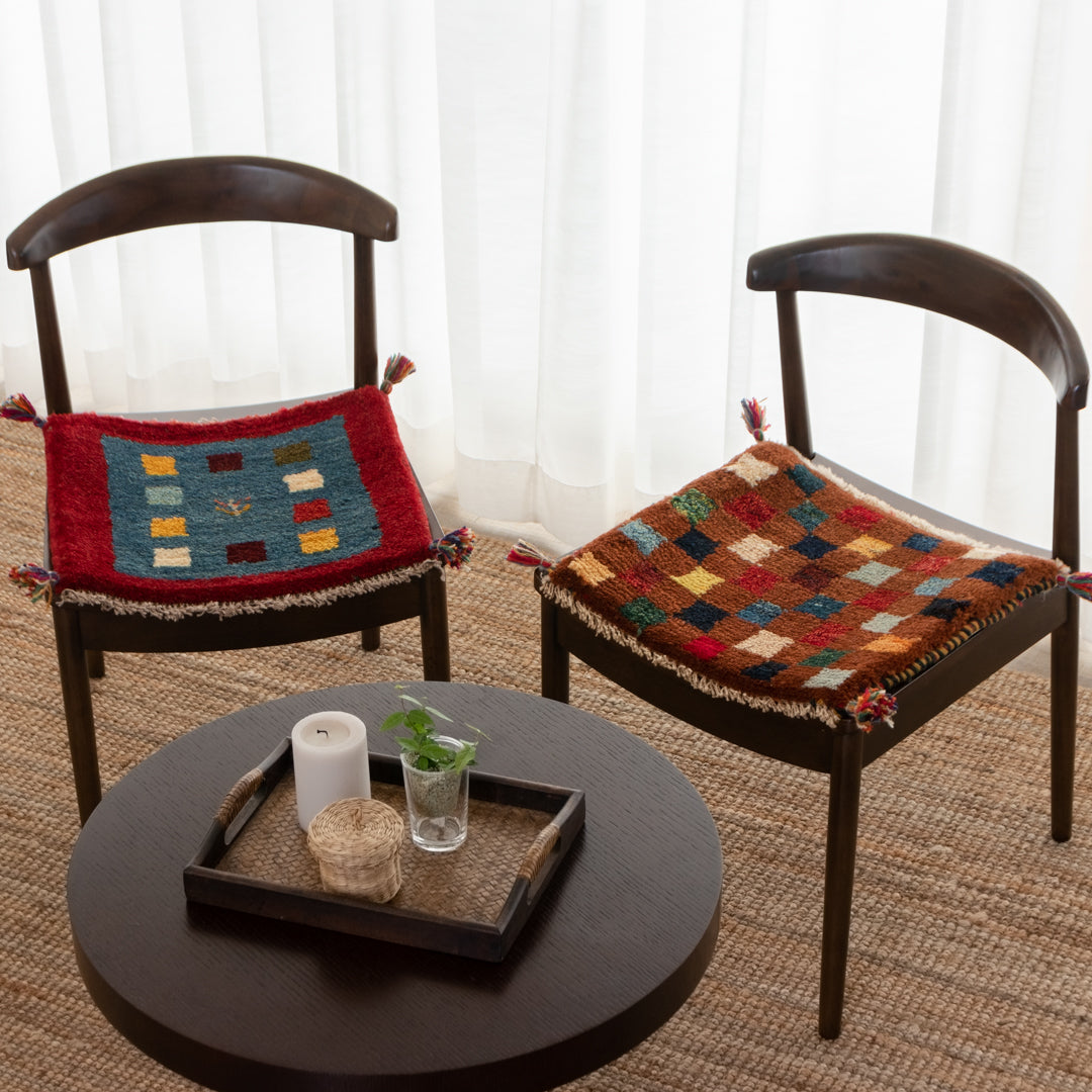 MEHRAK メフラク ペルシャ手織りギャッベ 座布団 2枚セット – Persiadirect