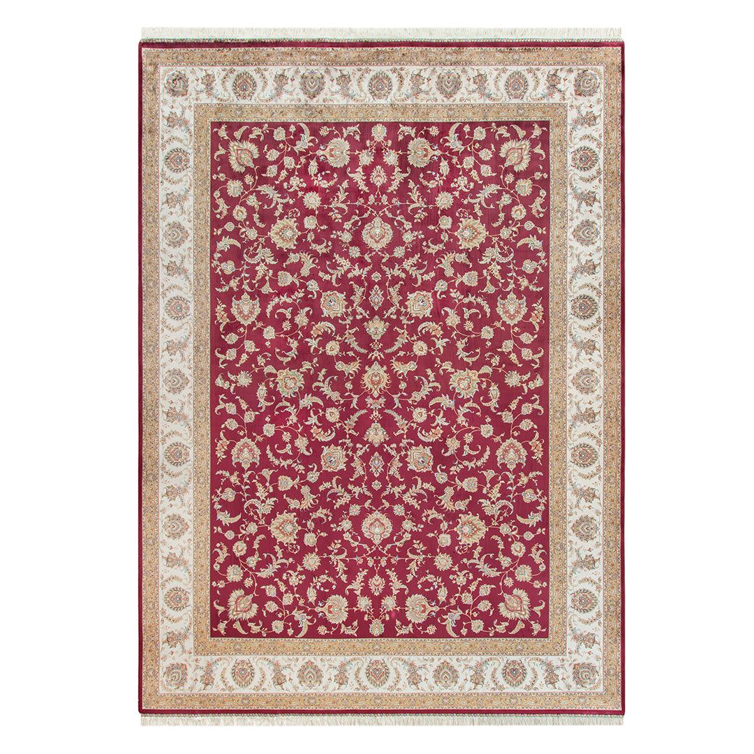 バンブーシルク絨毯　レッド色　250×350cm バンブーシルク 大型リビング・ラグサイズ (250×350cm) – Persiadirect