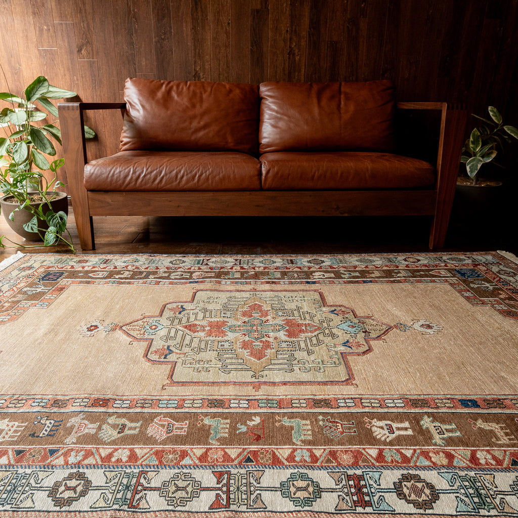 ペルシャ絨毯手織り アルダビールウール&シルク 267x163cm