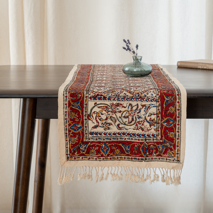 ペルシャ更紗 テーブルランナー 30×120cm 総柄 ブラウン – Persiadirect