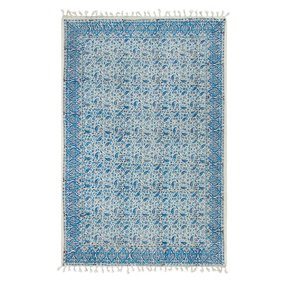 ペルシャ更紗　約100×150cm　総柄　ブルー