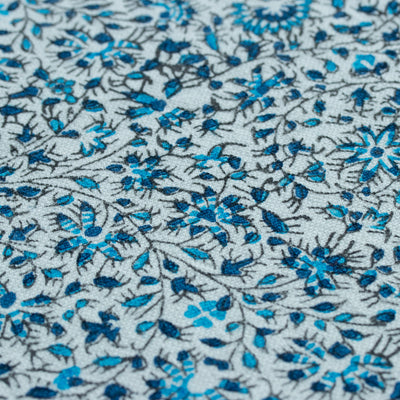 ペルシャ更紗　約100×150cm　総柄　ブルー