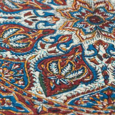 ペルシャ更紗　約100×150cm　中心柄　ブラウン