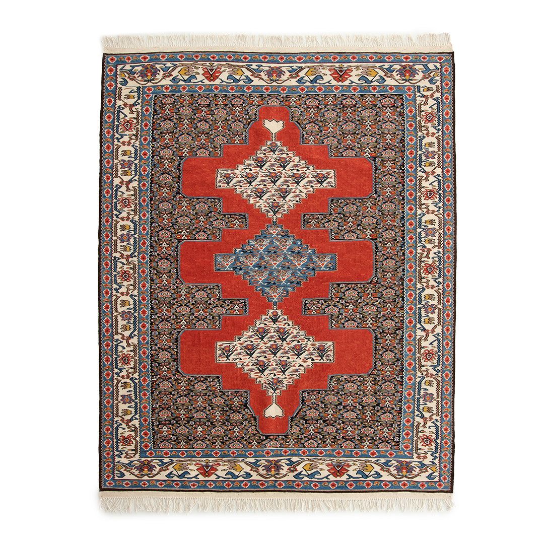 ペルシャ手織りキリム ウール ラグ セネ 125×158cm – Persiadirect