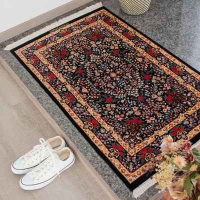 ペルシャ手織り絨毯　シルク　ラグ　クム　77×120cm