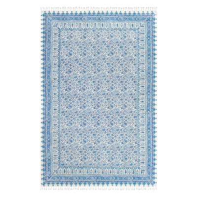 ペルシャ更紗　約130×200cm　総柄　ブルー