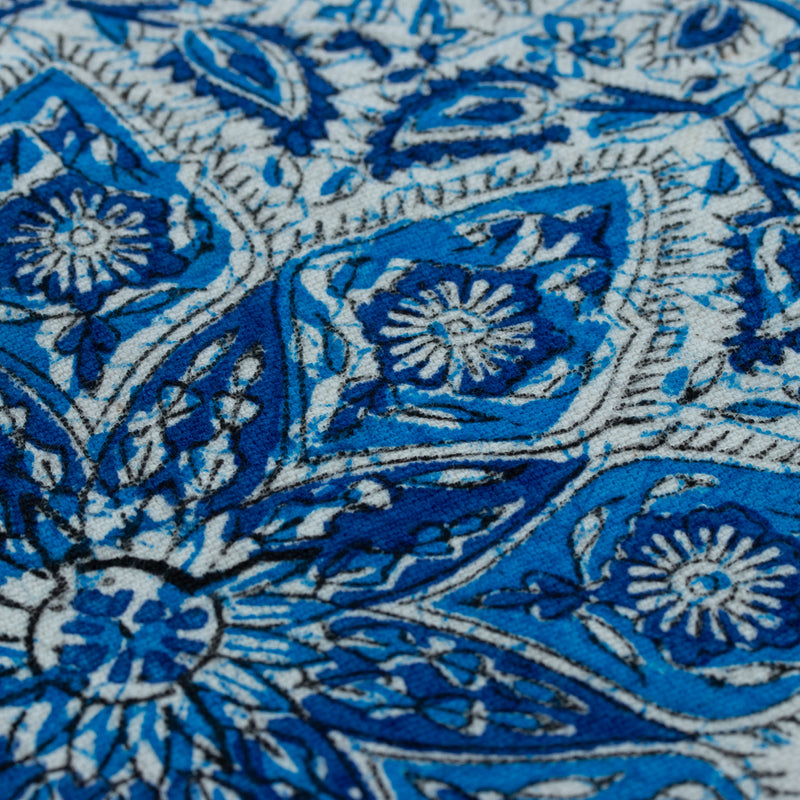 ペルシャ更紗　約130×200cm　中心柄　ブルー