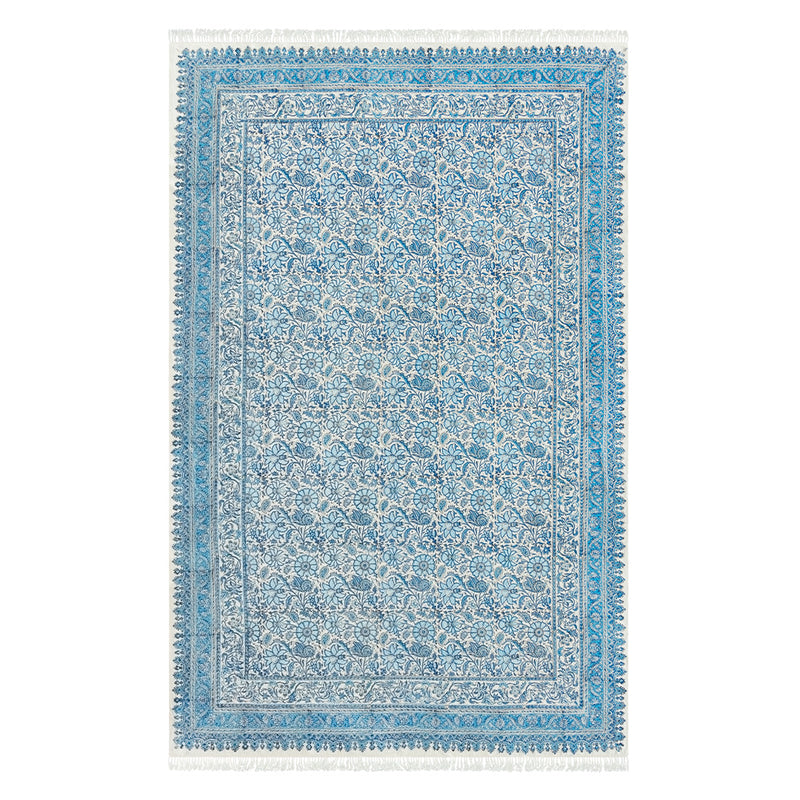 ペルシャ更紗　約150×240cm　総柄　ブルー