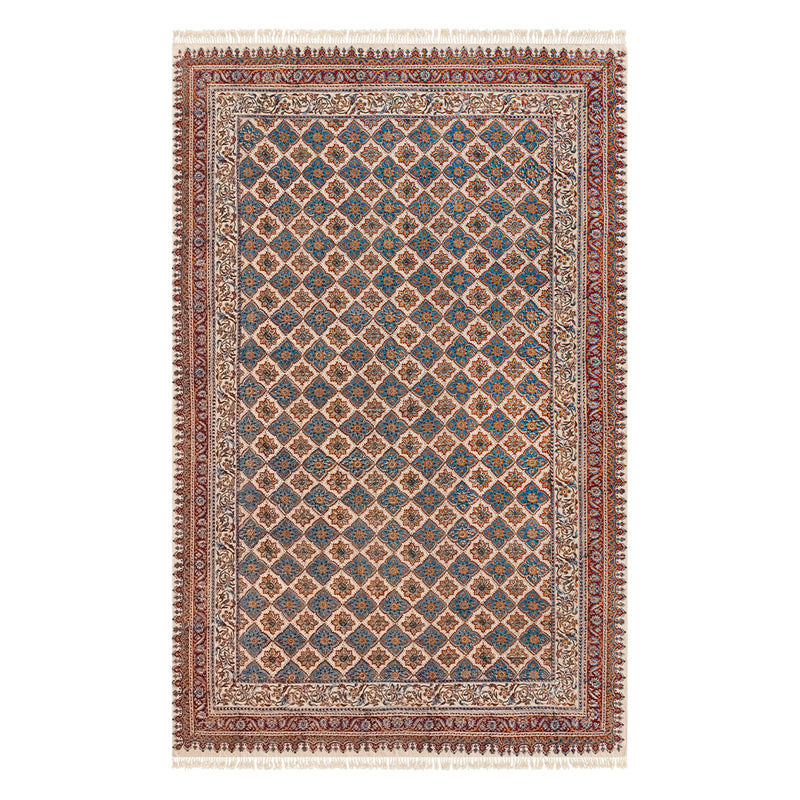 ペルシャ更紗　約150×240cm　総柄　ブラウン