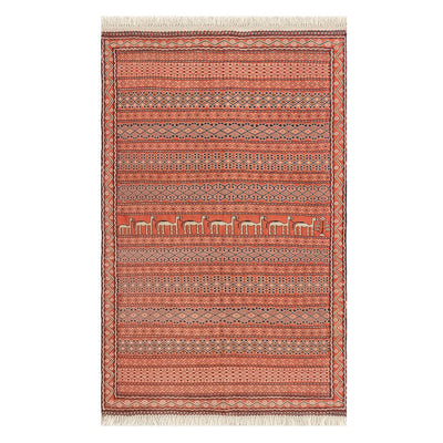 ペルシャ手織りキリム　ウール　ラグ　ホラサン　98×156cm