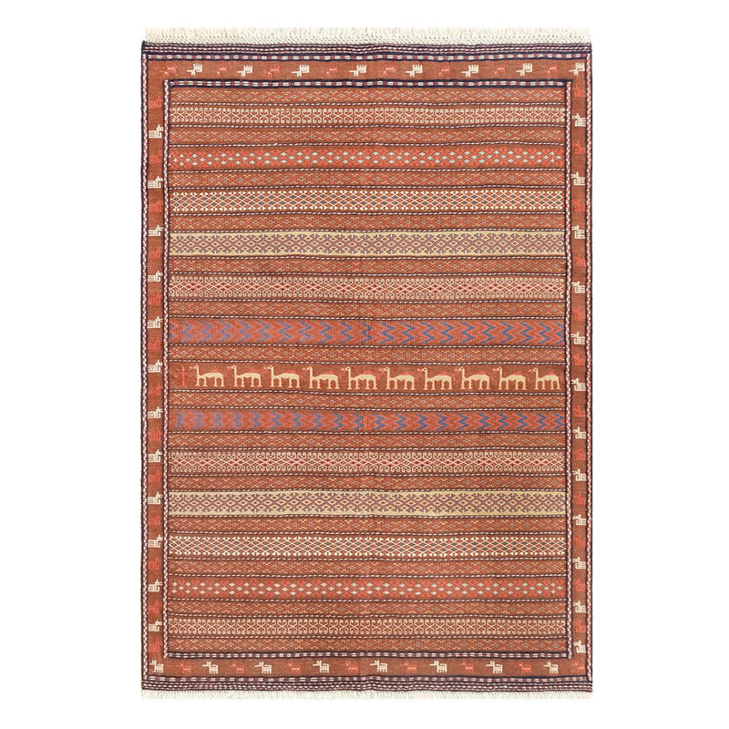 ペルシャ手織りキリム　ウール　ラグ　ホラサン　105×148cm