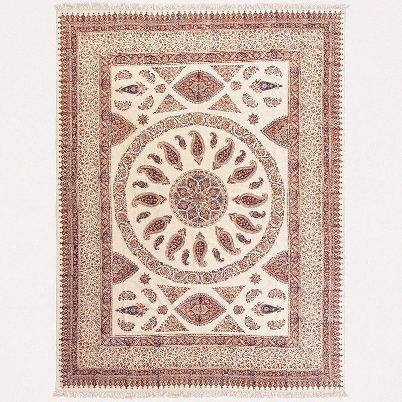 ペルシャ更紗　220×280cm　中心柄　ブラウン