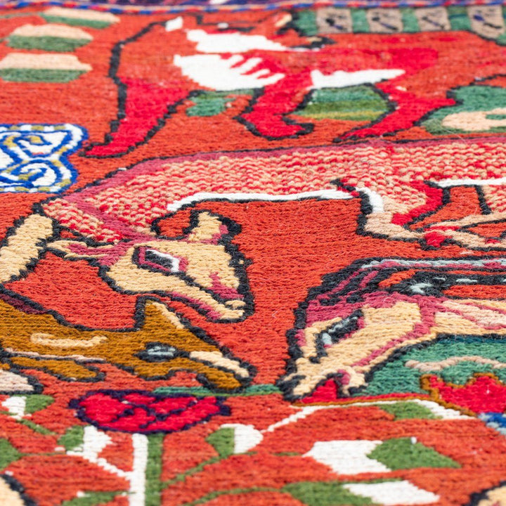 ペルシャ手織りキリム ウール ラグ アゼルバイジャン 85×85cm