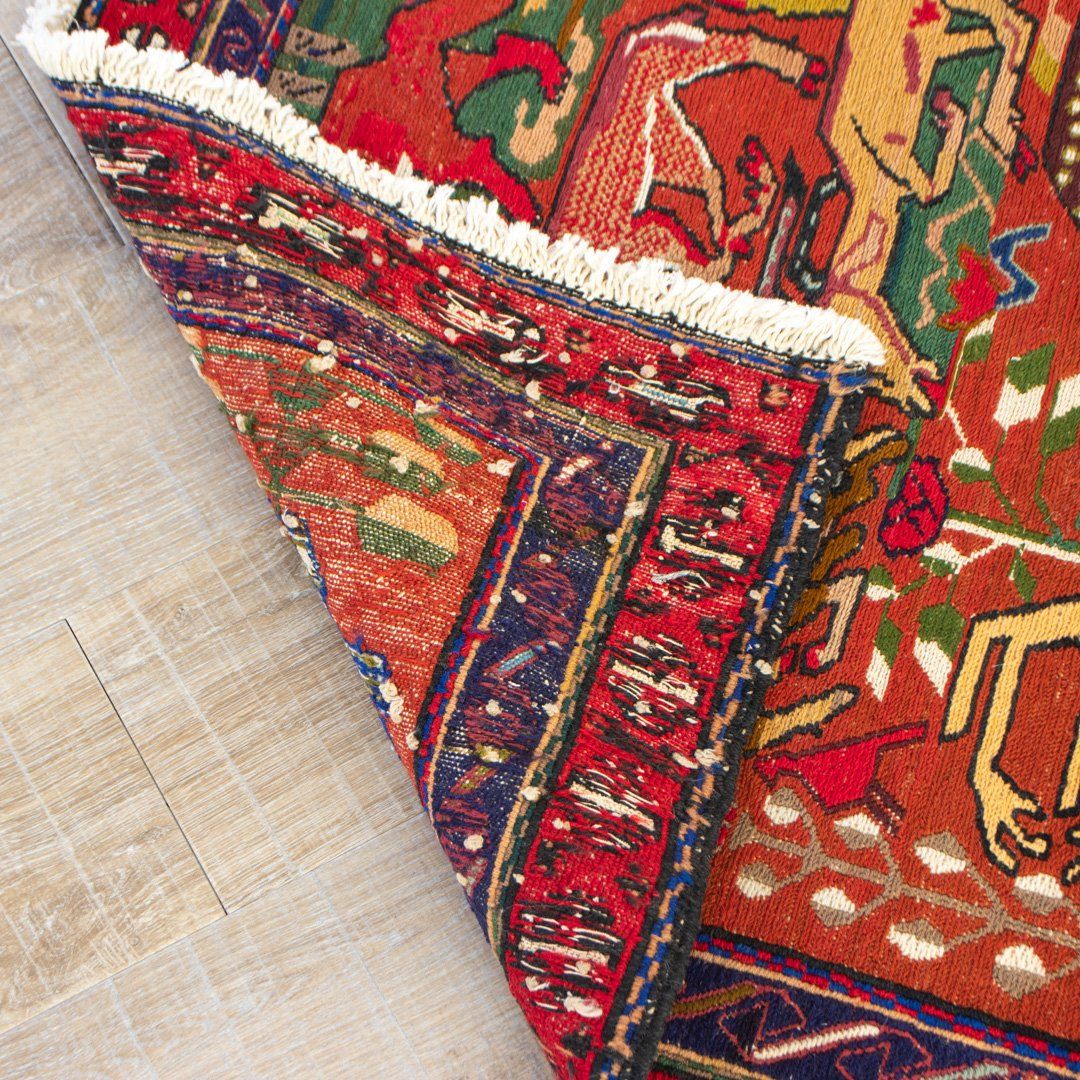 ペルシャ手織りキリム ウール ラグ アゼルバイジャン 85×85cm