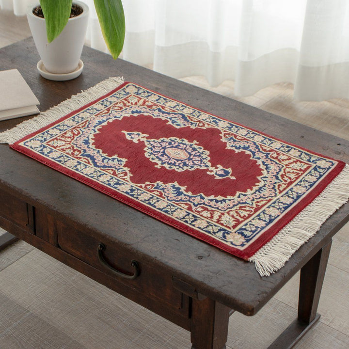 ペルシャシルク小さな絨毯 ペルシャ手織り絨毯 シルク ミニ絨毯 クム 27×42cm – Persiadirect