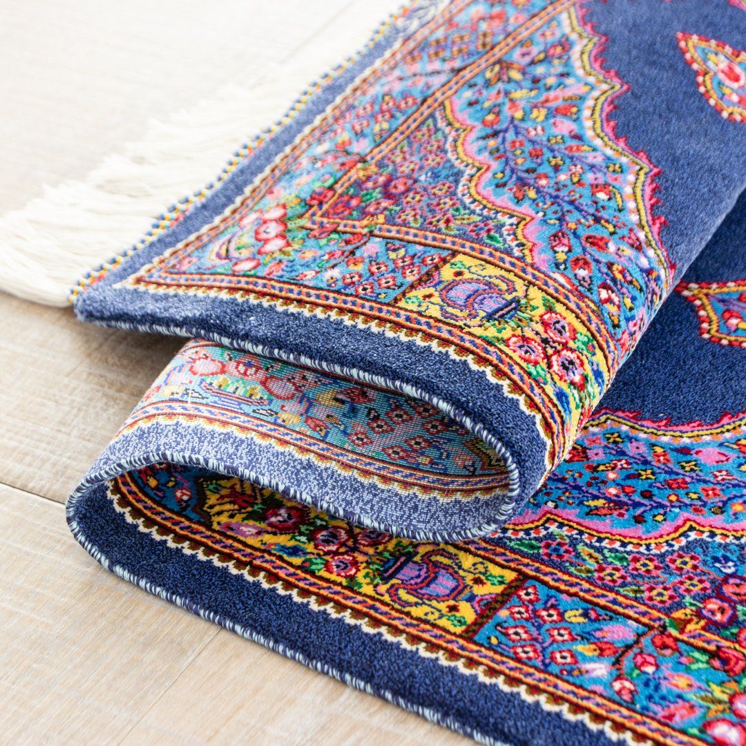 ペルシャシルクカーペット玄関マット ペルシャ手織り絨毯 シルク 玄関マット クム 40×61cm – Persiadirect