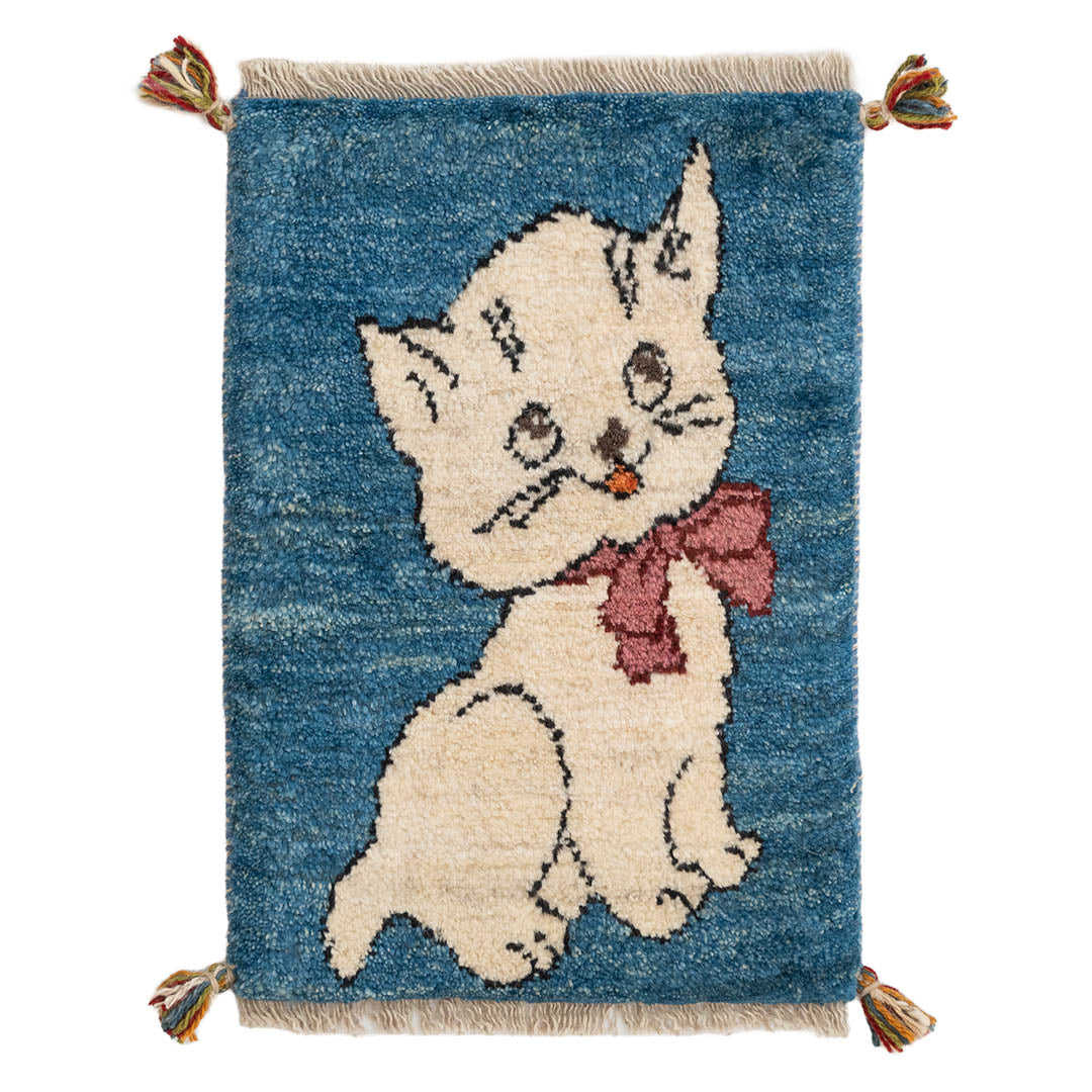 M2563 ペルシャ手織りギャッベ ミニギャッベ（玄関マット等