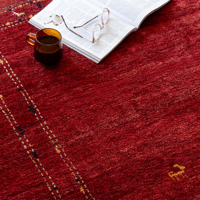 ギャッベ　ペルシャ手織り絨毯　ラグ