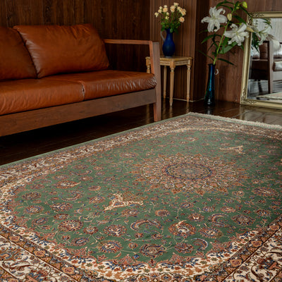 DO-2　ペルシャ絨毯（機械織り） バンブーシルク 約150×200cm ラグサイズ