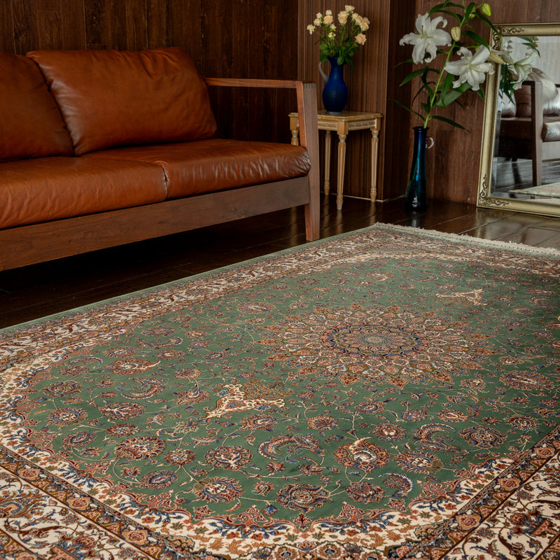 DO-2　ペルシャ絨毯（機械織り） バンブーシルク 約150×200cm ラグサイズ