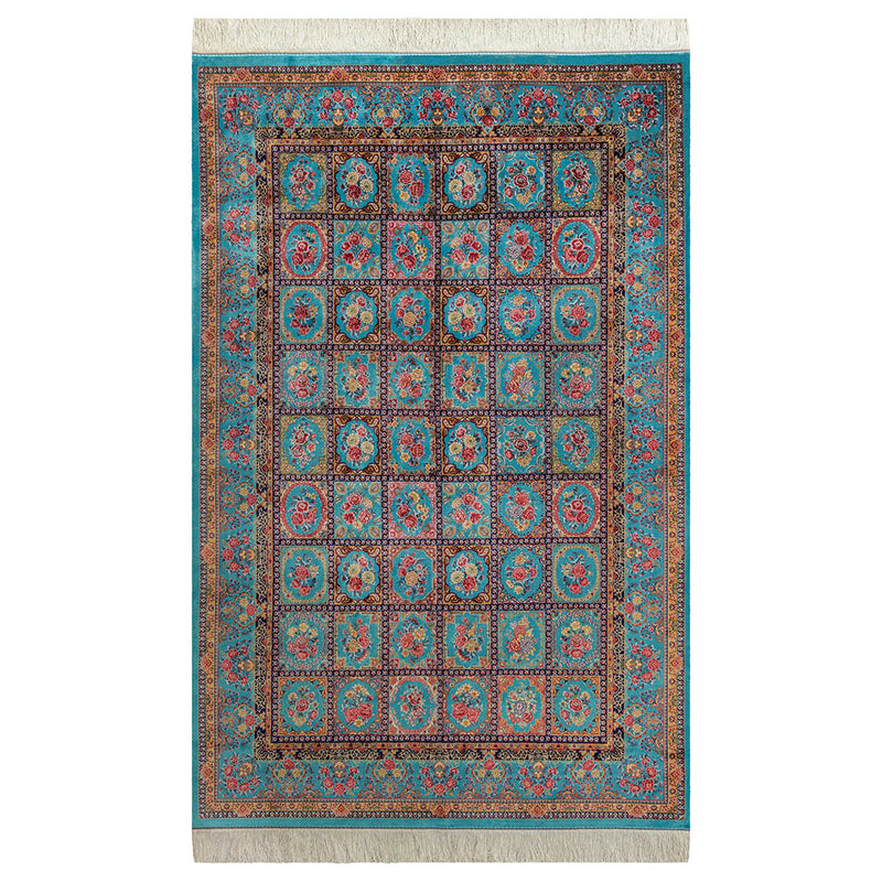 バンブーシルク絨毯　ラグ　132×203cm