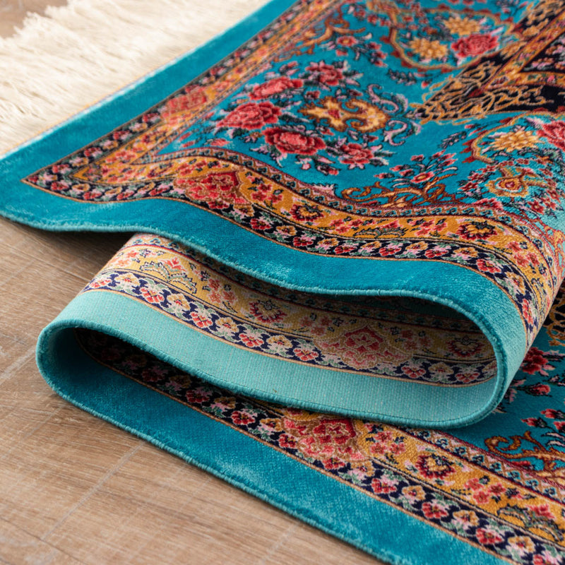 バンブーシルク絨毯　ラグ　132×203cm