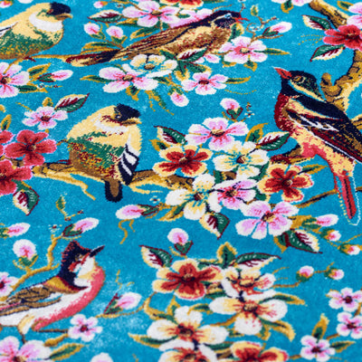 DO-16　ペルシャ絨毯（機械&手織り） バンブーシルク 約150×200cm ラグサイズ