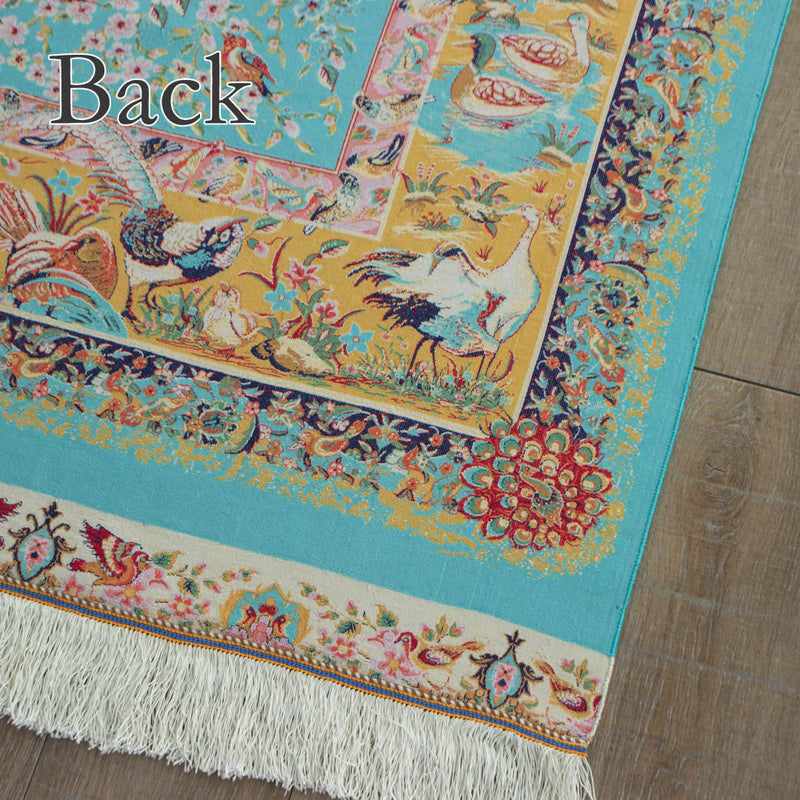 DO-16　ペルシャ絨毯（機械&手織り） バンブーシルク 約150×200cm ラグサイズ