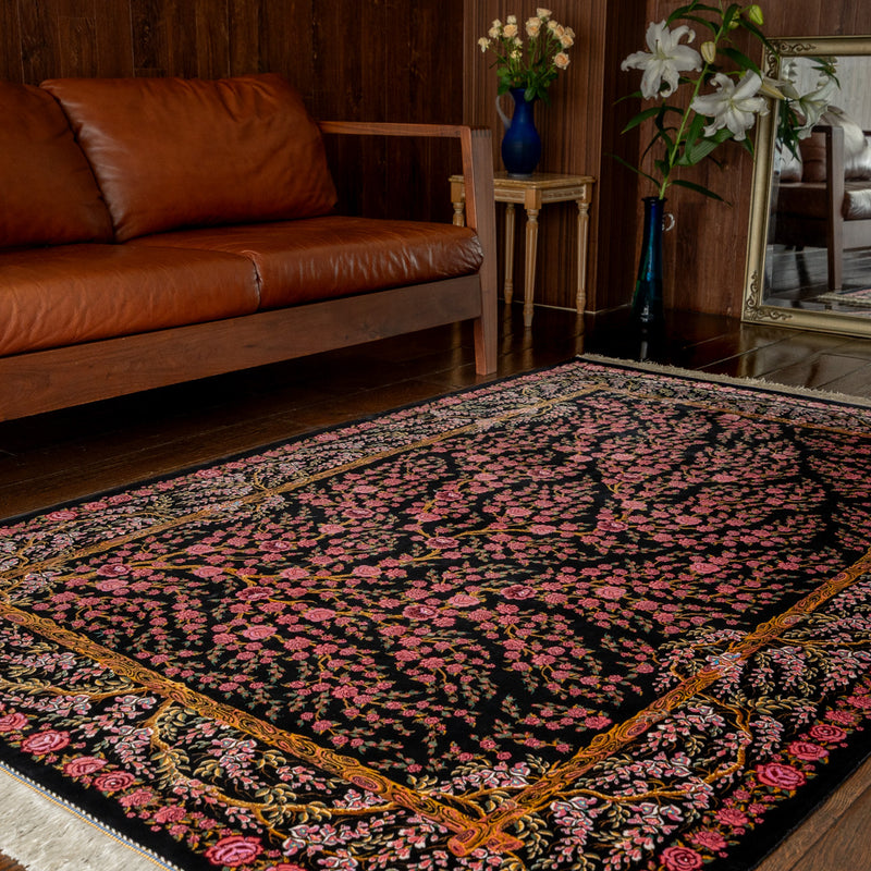 バンブーシルク絨毯　ラグ　132×201cm