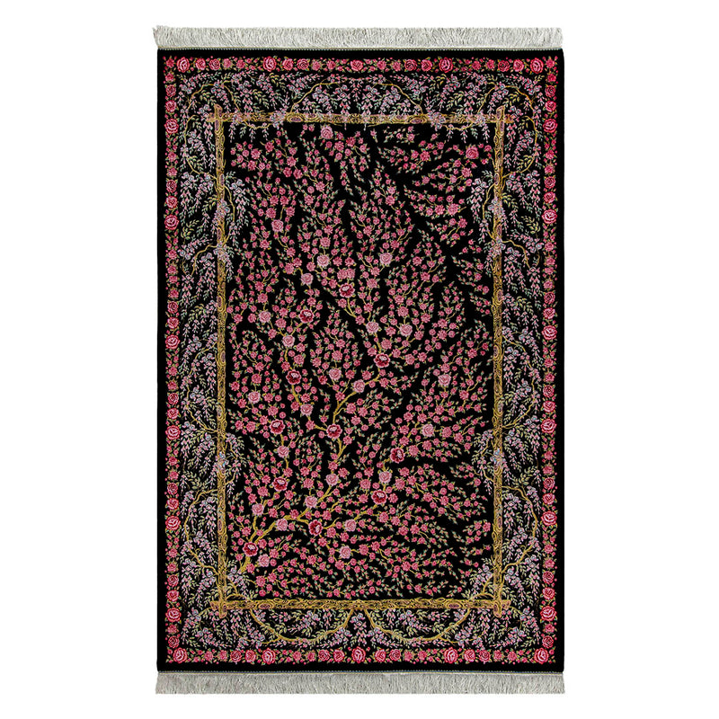 バンブーシルク絨毯　ラグ　132×201cm